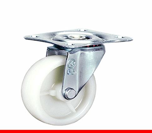 Càng bánh xe R đế - PP trắng - không khóa